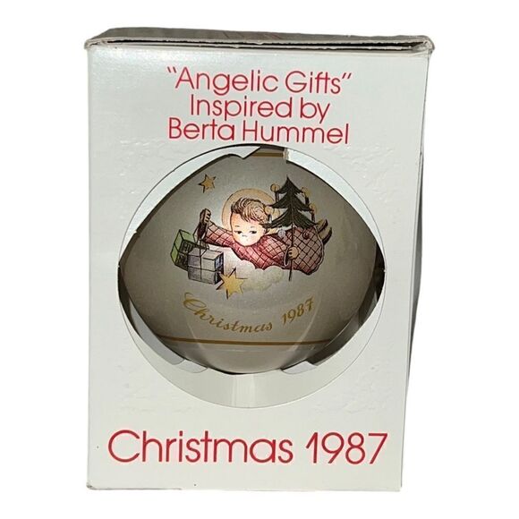 Schmid Other - Schmid Berta Hummel Angelic Gifts 1987 Christmas Glass Ornament W Box
